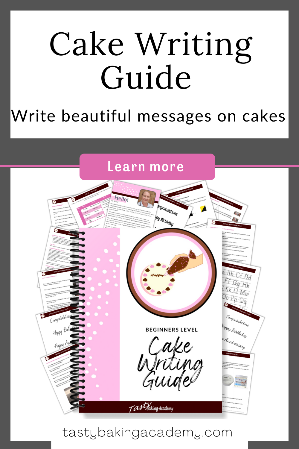 - Cake Writing Guide - Digital PDF - Tasty Baking Academy